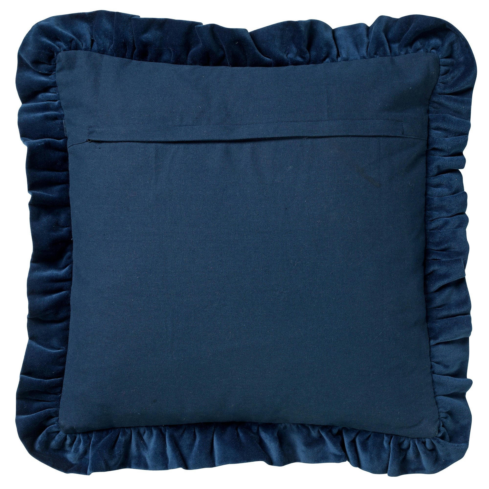 YARA - Housse de coussin bleu en velours-45x45 cm uni
