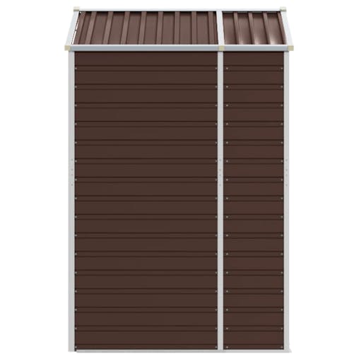 NNEVL Garden Shed Brown 191x130x198 cm Galvanised Steel