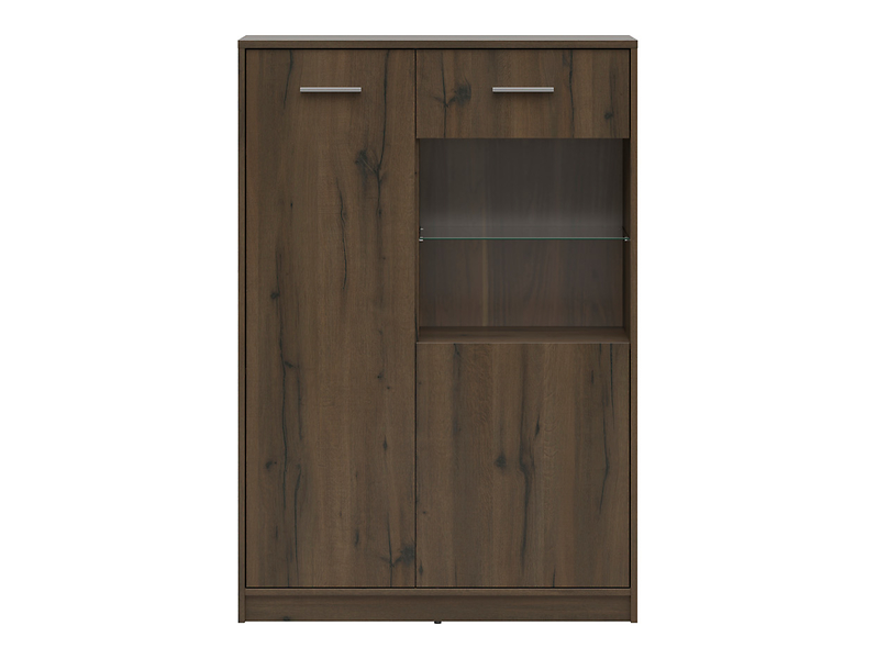 Witryna Nepo Plus 90 cm z 2 drzwiami dąb noble