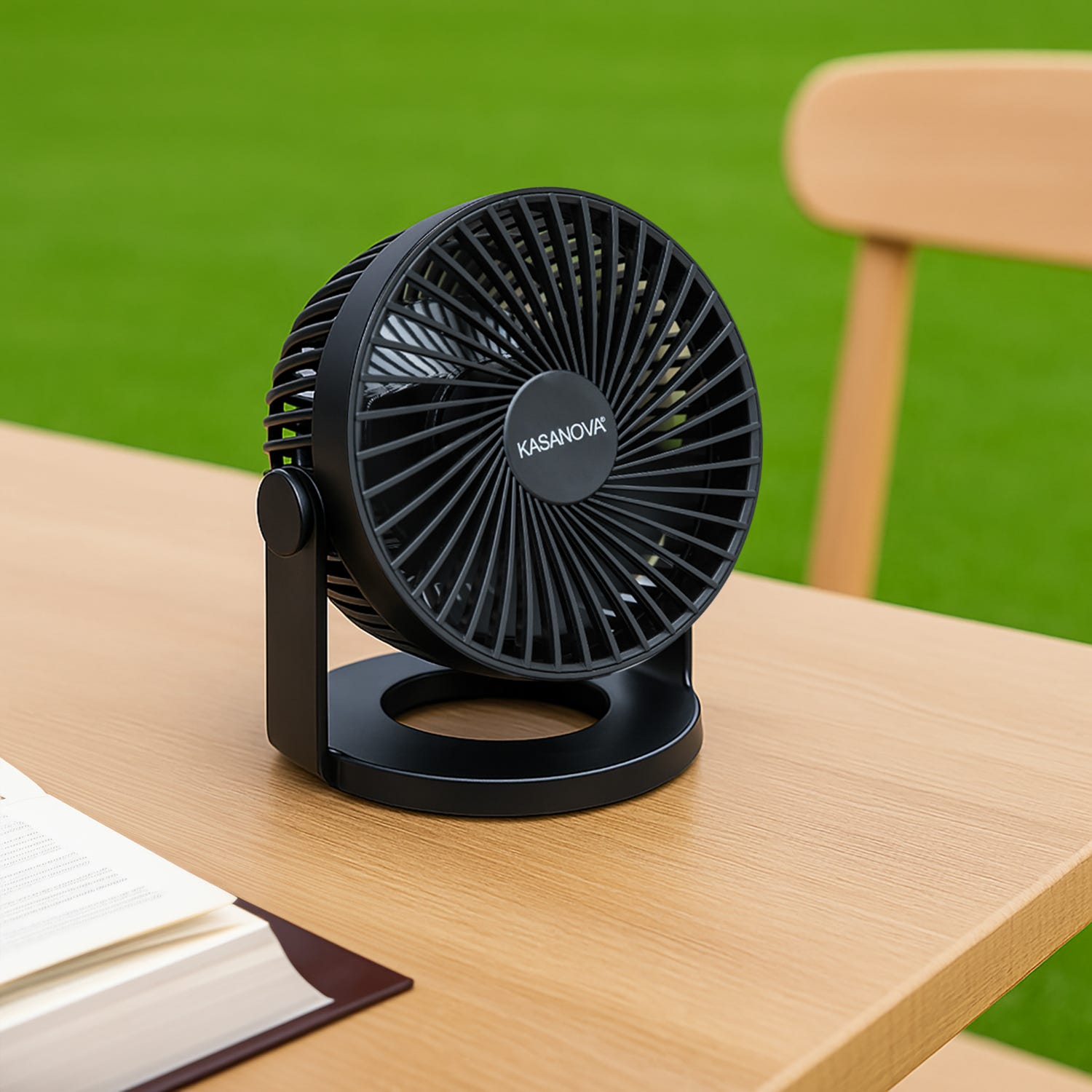 Miniventilatore da tavolo senza fili nero