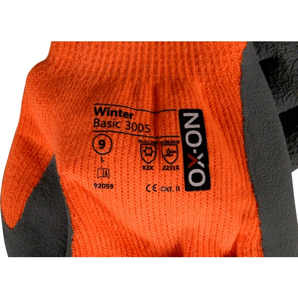 Winterhandschuh »Winter Basic 3005«, grau/orange