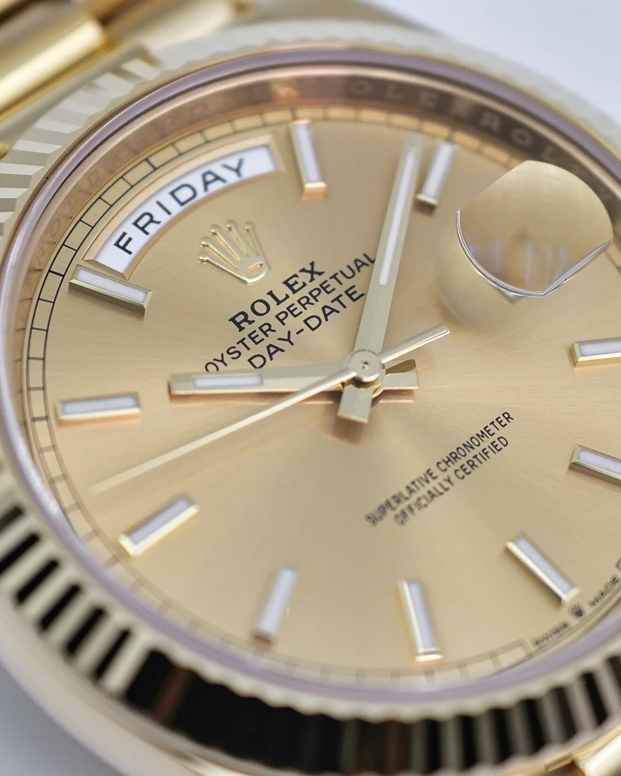 Rolex Day-Date 228238 YG Plated Champagne Dial 40mm Replica