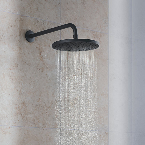 Bras de douche mural DURAVIT Universal 21 cm noir mat