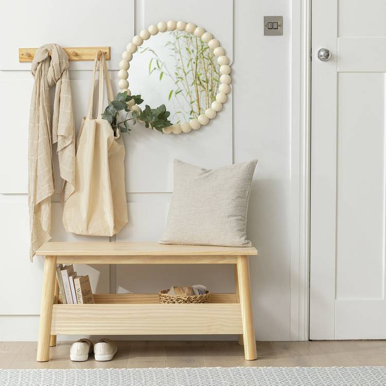 Habitat Akio Solid Wood Storage Bench - Natural