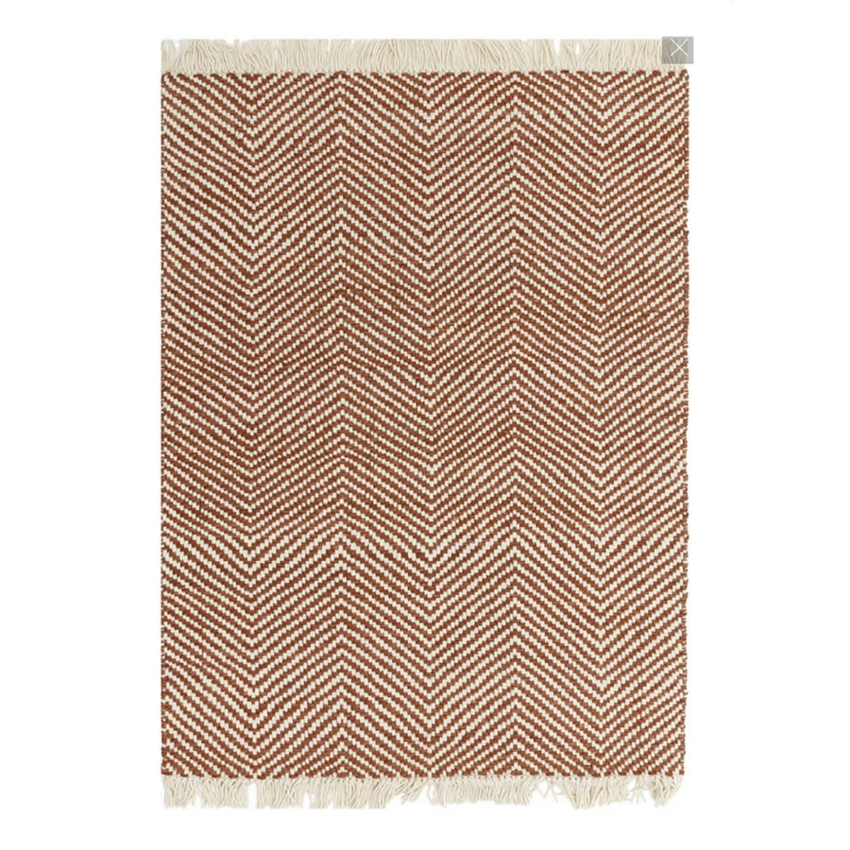 VIGA - Tapis de salon en jute rouge 160x230 cm