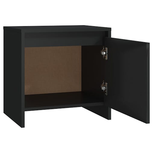 NNEVL Bedside Cabinet Black 45x34x44.5 cm Chipboard