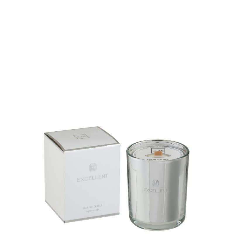 EXCELLENT - Bougie parfumée cotton candy argent 80h