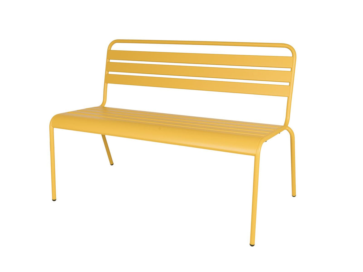 MaximaVida metalen tuinbank Max 120 cm okergeel