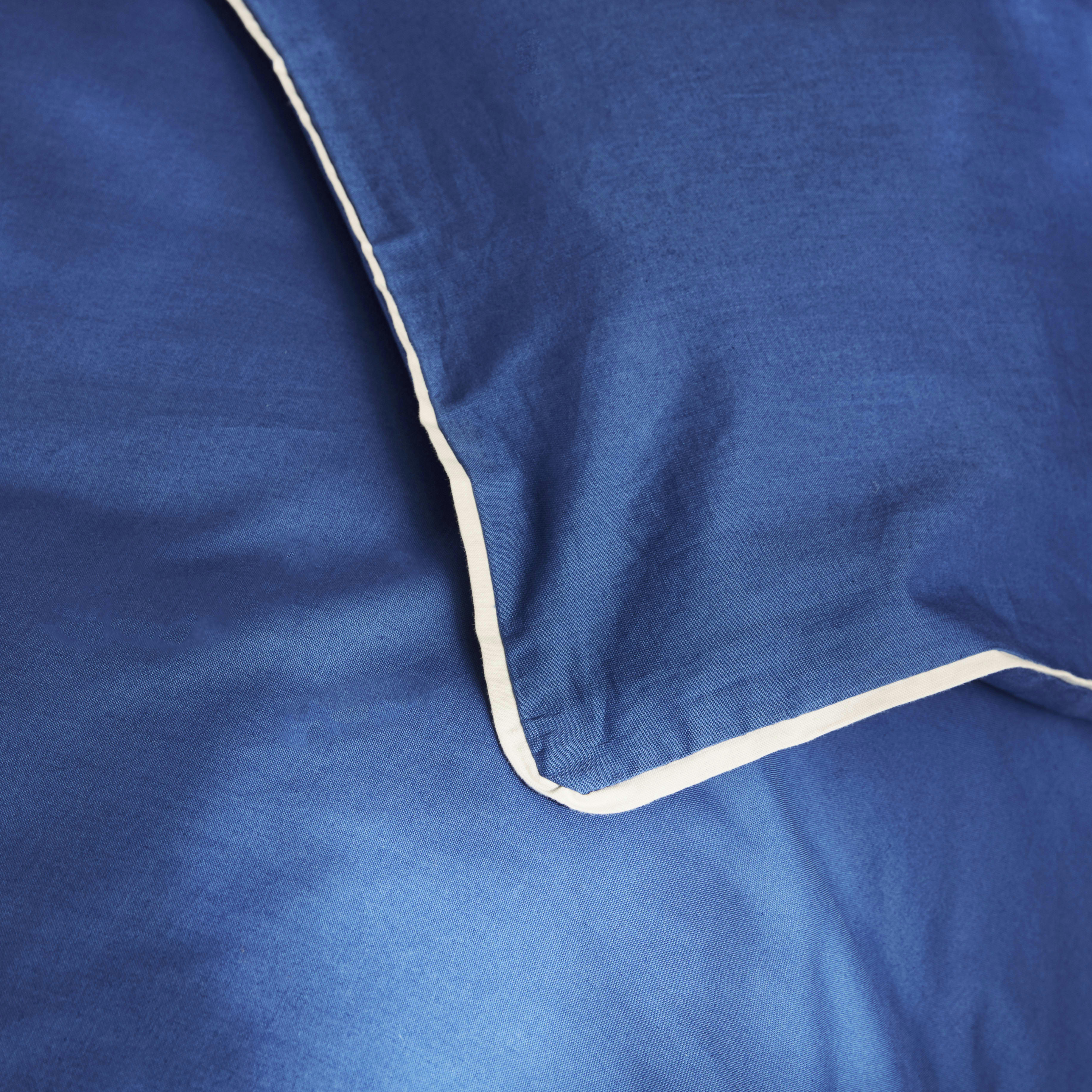 ANTONIA - Parure de lit en coton biologique bleu indigo 240x260