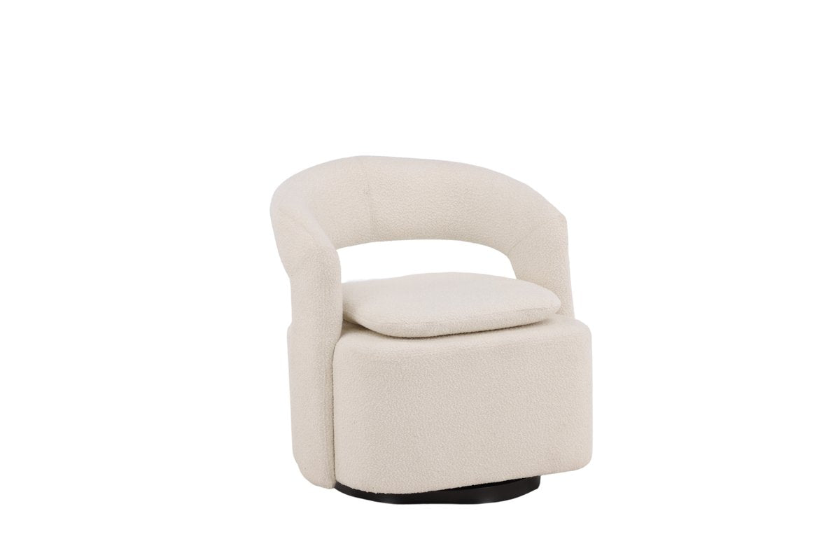 Rebellenclub Fauteuil Akando - Wit Bouclé