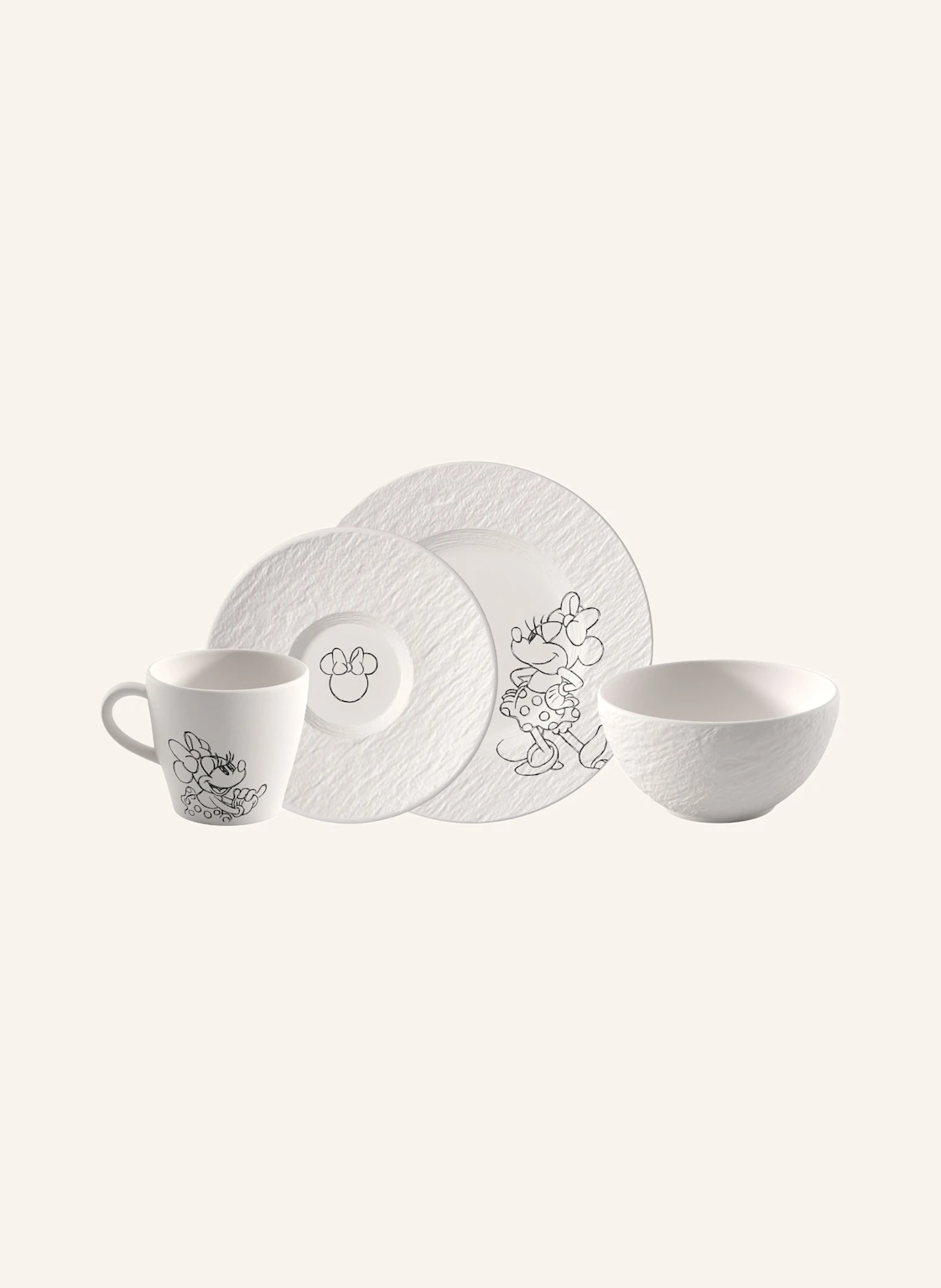 Villeroy & Boch Frühstücks-Set, 4-teilig MANUFACTURE ROCK BLANC - MICKEY MOUSE