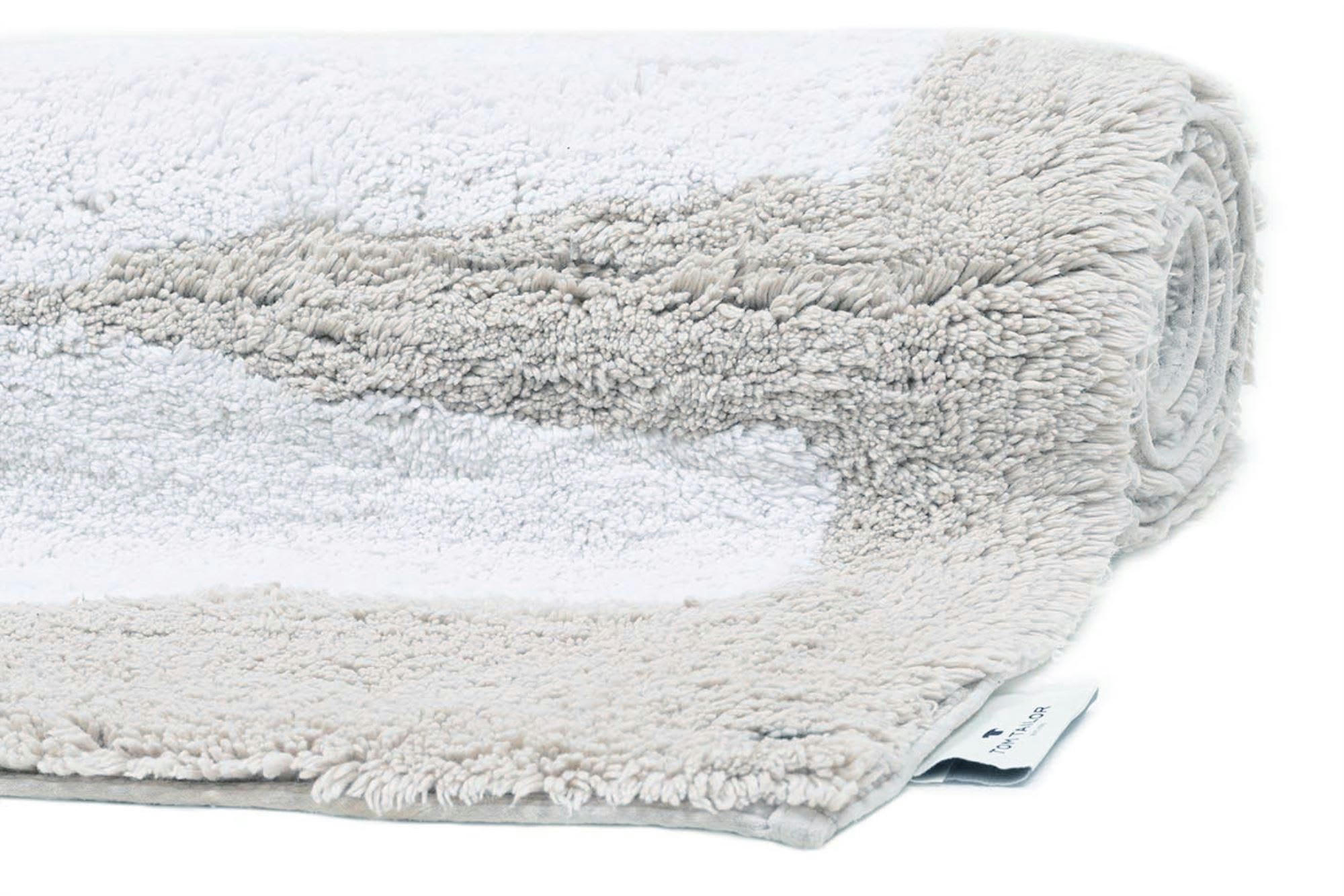 COTTON DOUBLE - Tapis de bain en coton tufté à la main - argent 60x100 cm