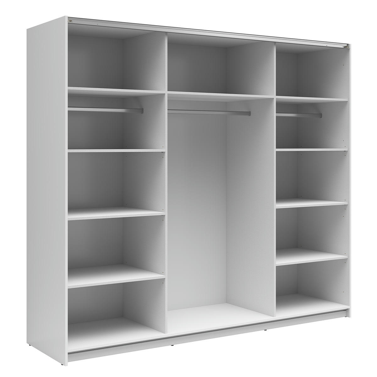 - Armoire 2 portes L220 x H195 cm panneaux agglomérés blanc