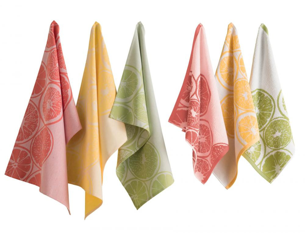 Lot de 3 torchonsTranches d'agrumes