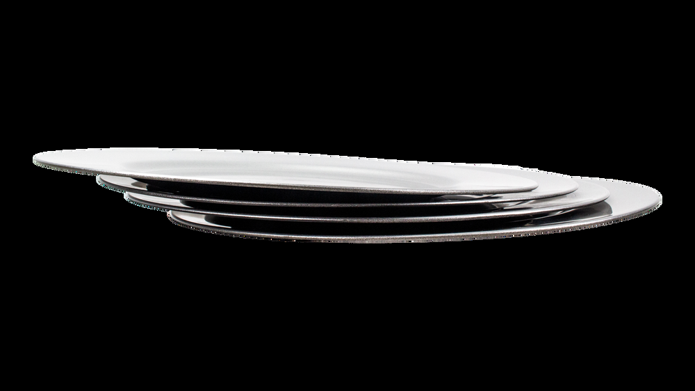 CANVAS Silver Charger Accent Plates Set, 4-pc