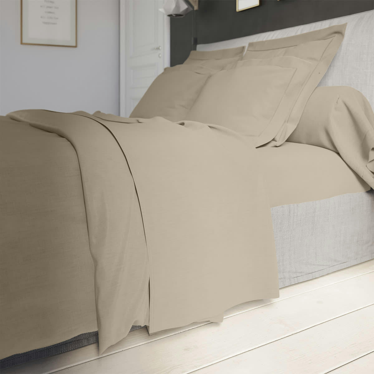 INFLUENCE - Drap Housse   Percale Osier 180x200 cm - DODO