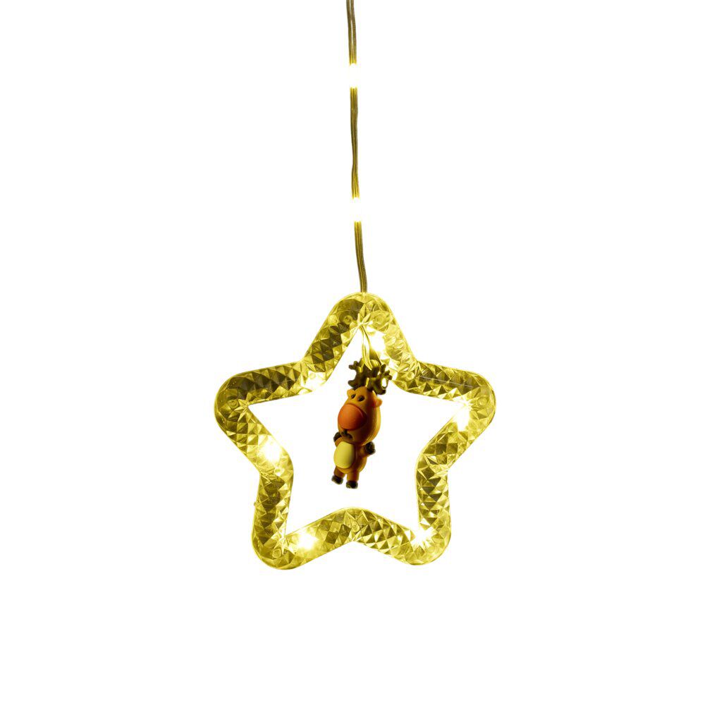 Guirlande lumineuse bordure toit étoiles et figurines 125LED multicolore L180cm