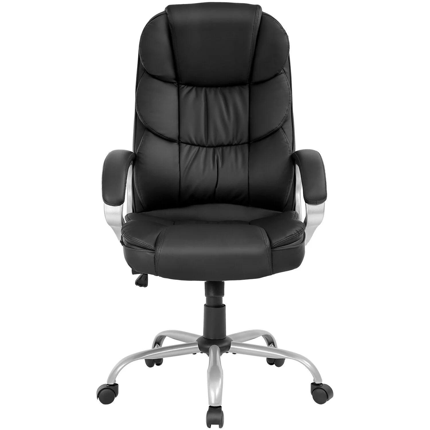 Baldwin Modern Black Ergonomic Swivel High Back Office Chair with Lumbar Support by Furniture of America