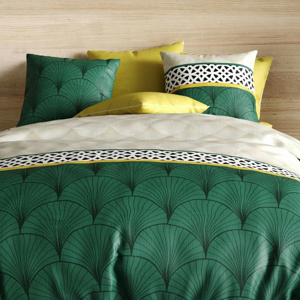 HOPE - Parure de couette 100% coton 57 fils imprimée 260x240 2 taies