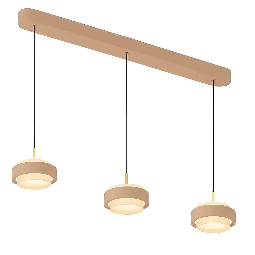 Freelight hanglamp Puleggia - 3 lichts - 90 x 150  cm - beige