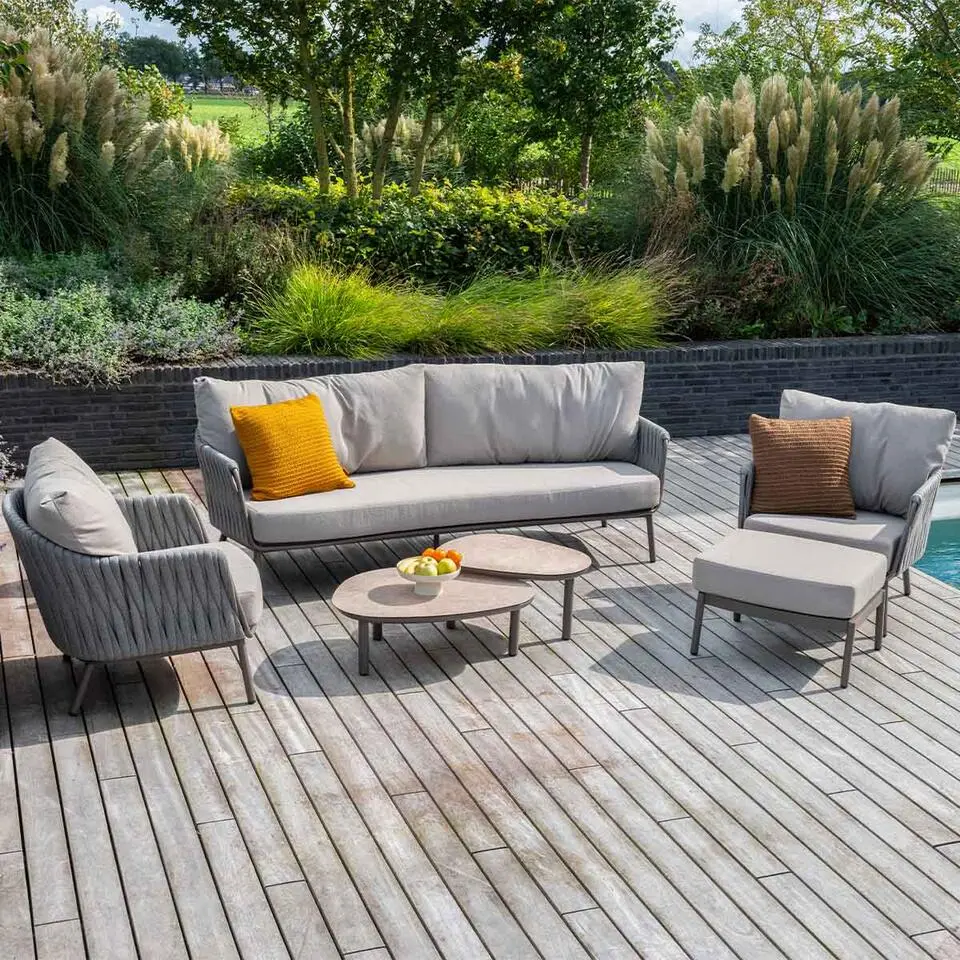 4 Seasons Monroe loungetafels &Oslash;65xH32 cm en &Oslash;80xH27 cm - terre