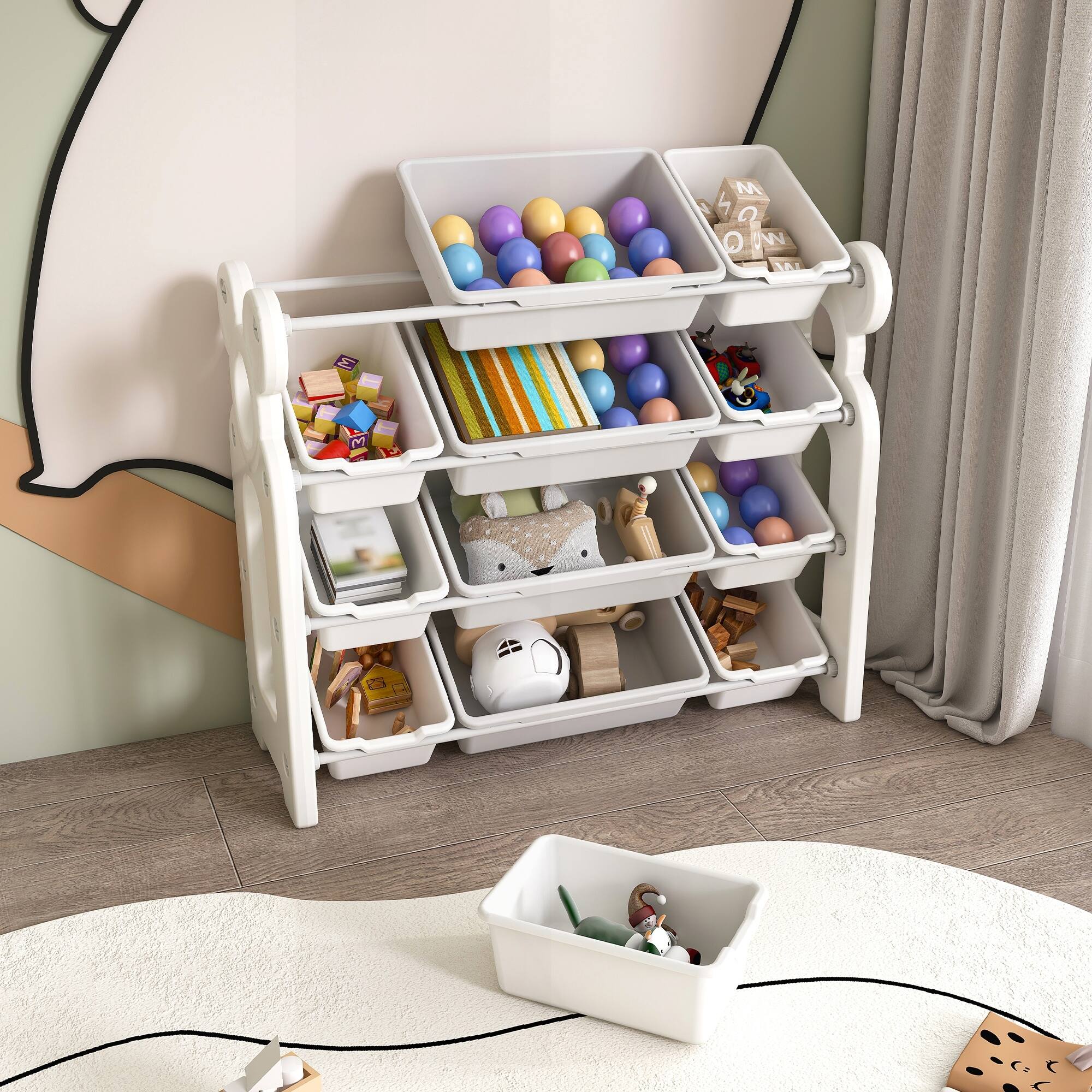 Versatile Kids' Toy Storage Cabinet for Organizing and Saving Space