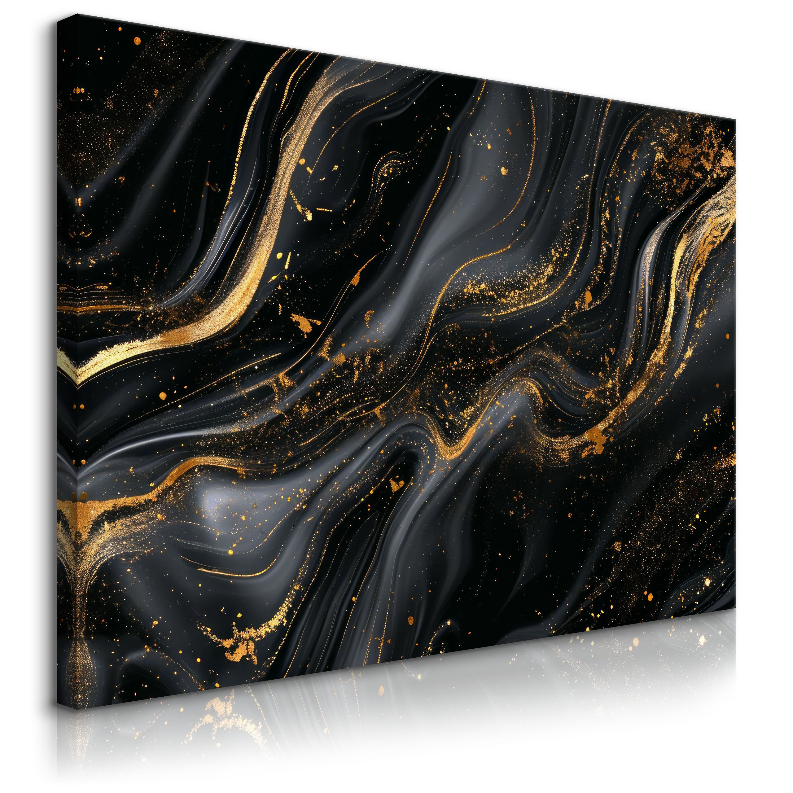 Obraz Czarny Marmur W Stylu Glamour 30x20cm