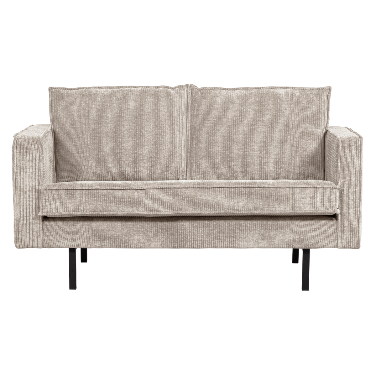 WOOOD 2-zits bank Rodeo - Ribstof - Ecru - 85x150x86