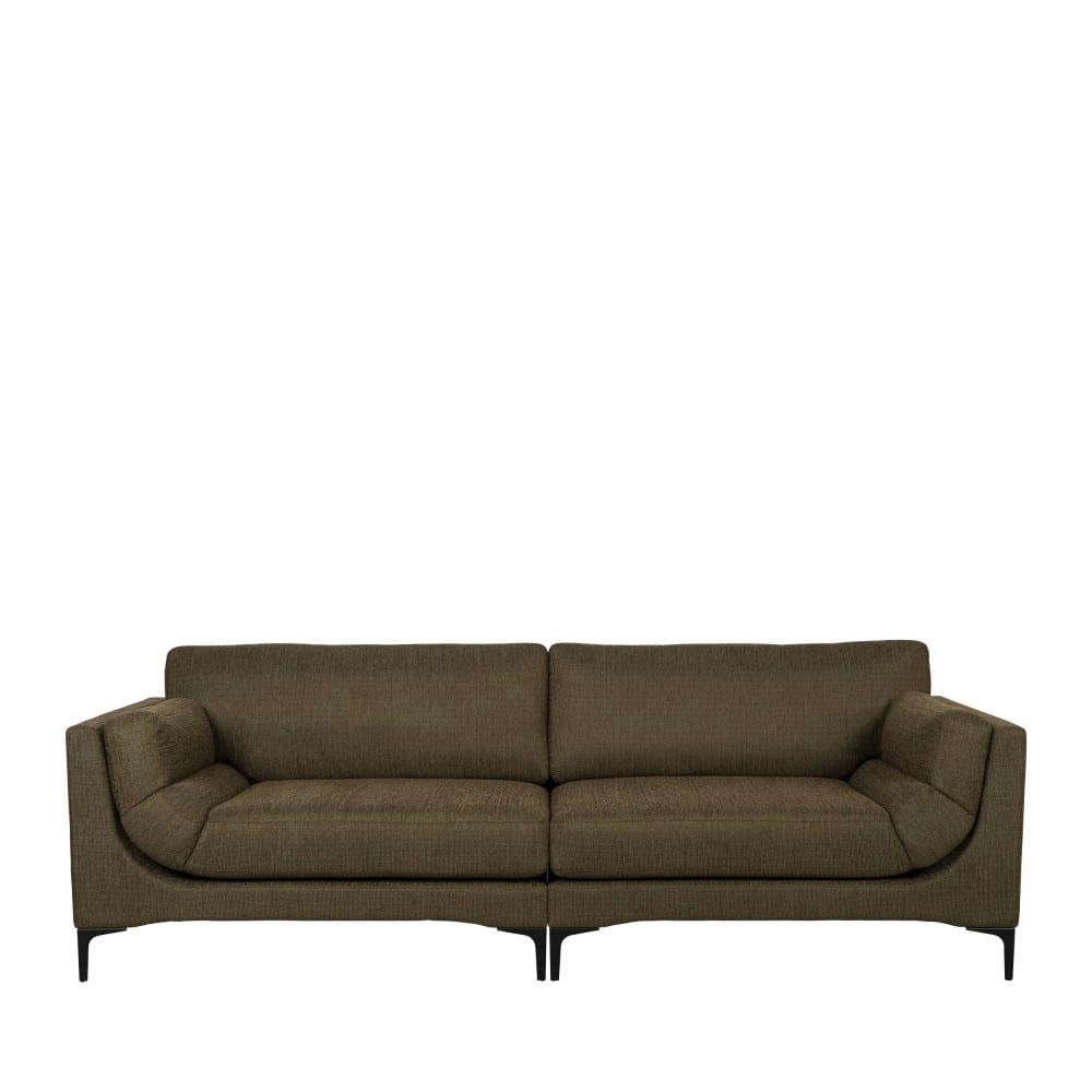 BALCONY - Canapé 3 places en tissu chiné vert kaki
