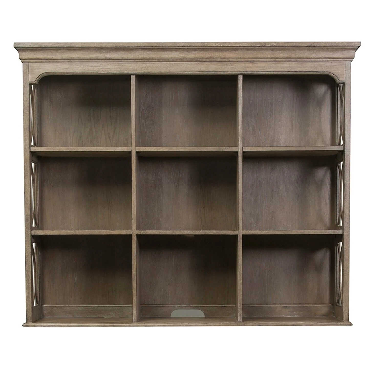 Copper Grove Simply Elegant White, Brown, & Heathered Taupe Credenza Hutch