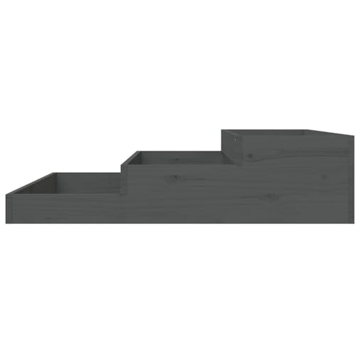 NNEVL Planter Grey 107x107x27 cm Solid Wood Pine