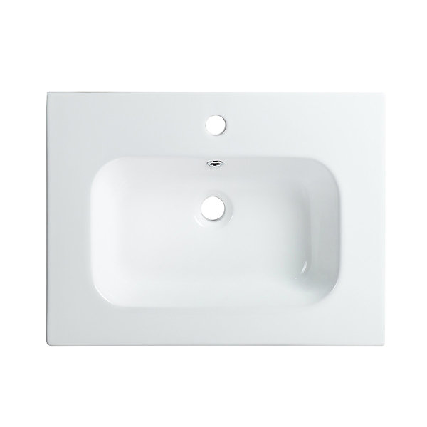 Ensemble Meuble prémonté 60 bois-Vasque céramique-Miroir RIMA - bain-bain