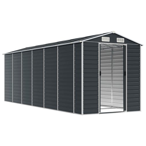NNEVL Garden Shed Anthracite 191x555x198 cm Galvanised Steel