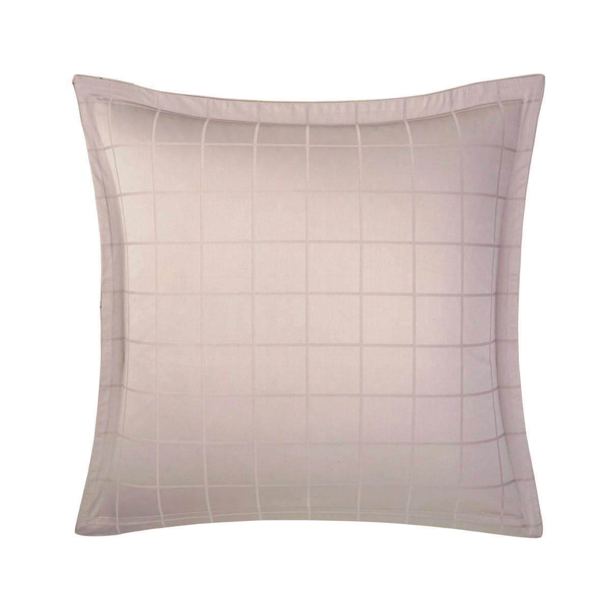 BAPTISTE - Taie d'oreiller en satin de coton gris 65 x 65 cm