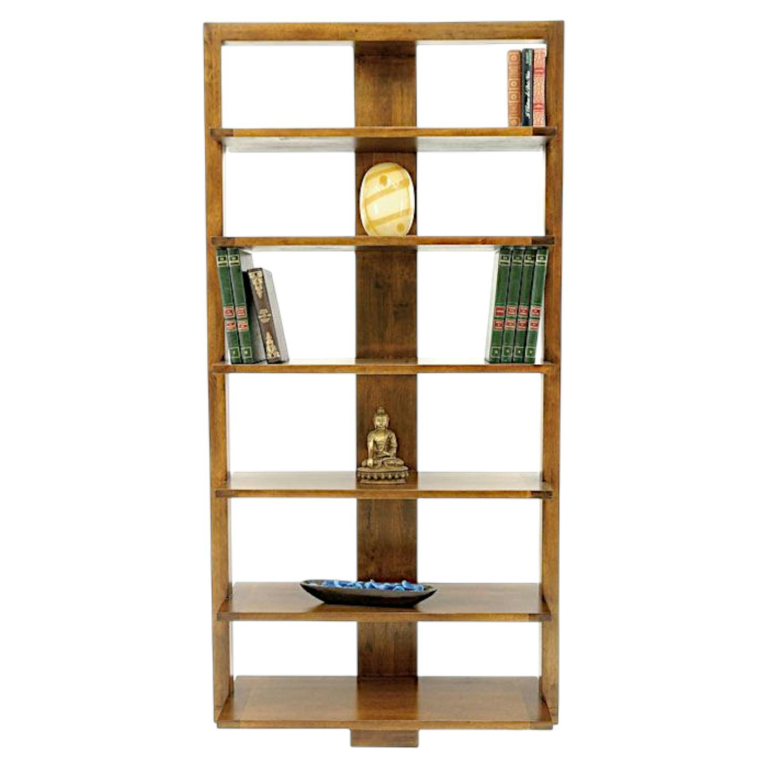 Bibliothèque moderne hévéa 95x190cm HELENA