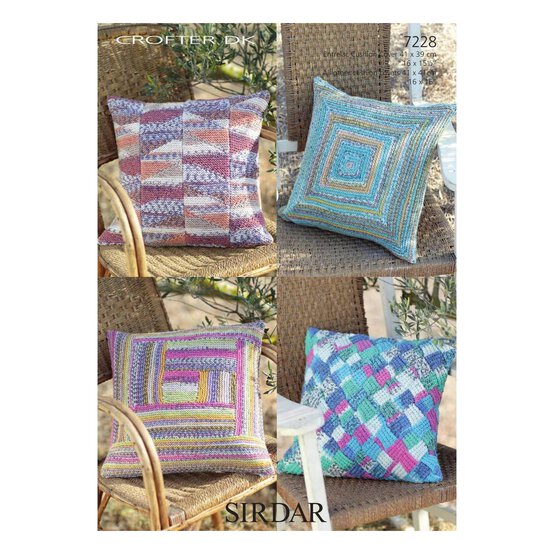 Sirdar Crofter DK Cushion Covers Digital Pattern 7228
