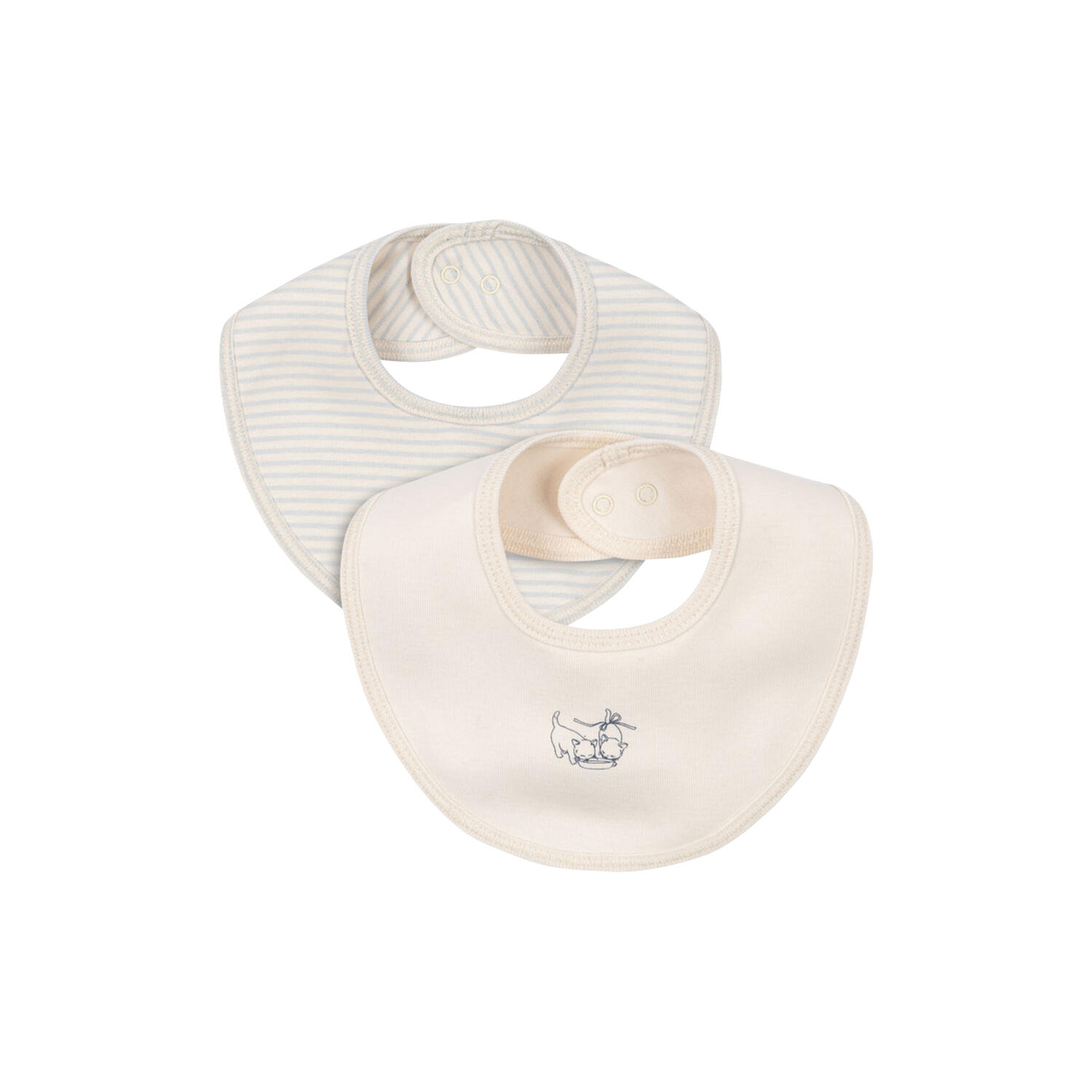 Fio Stripe 2-pack Bibs, blue mix