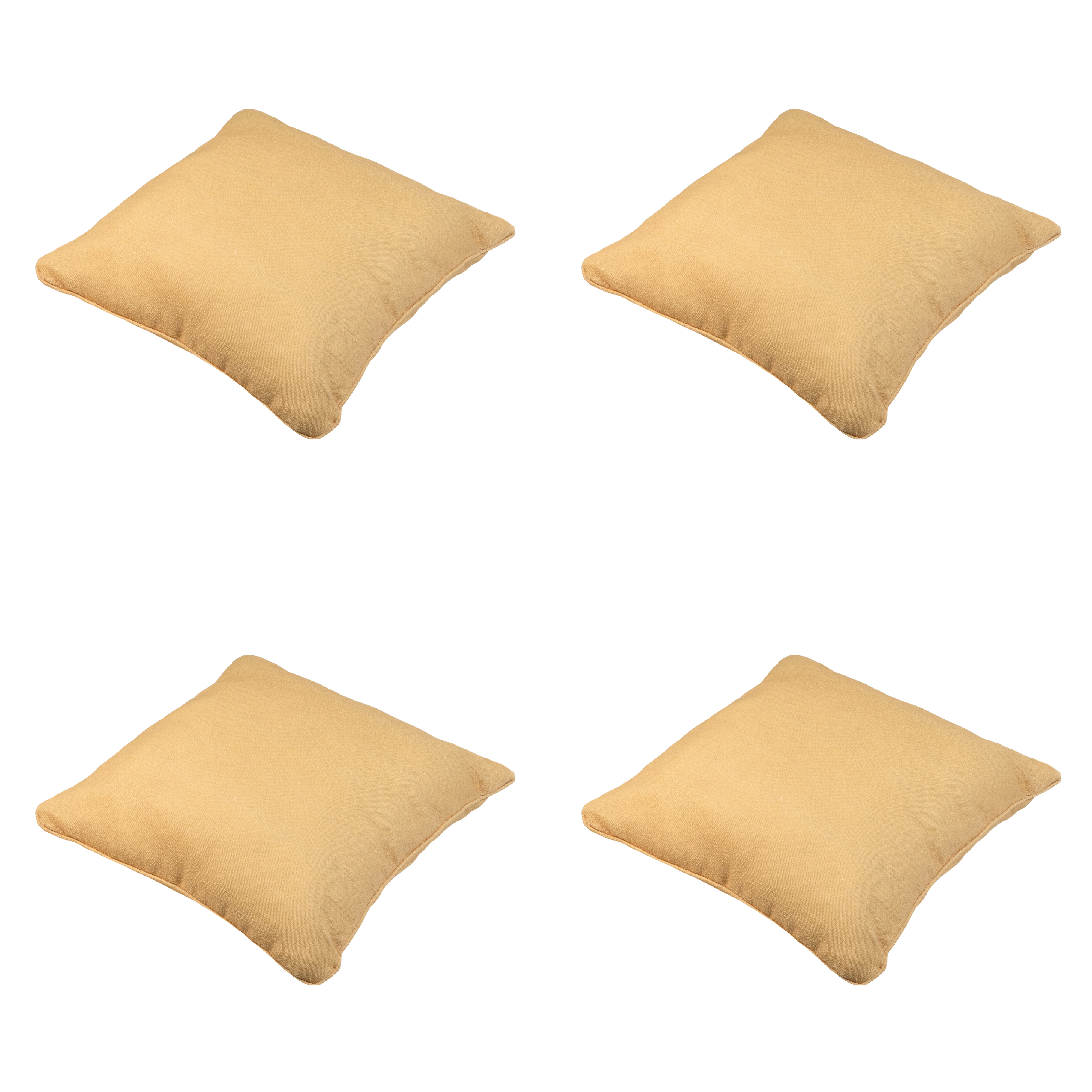 Madison sierkussen Napels - geel - 50x50x10cm - set van 4
