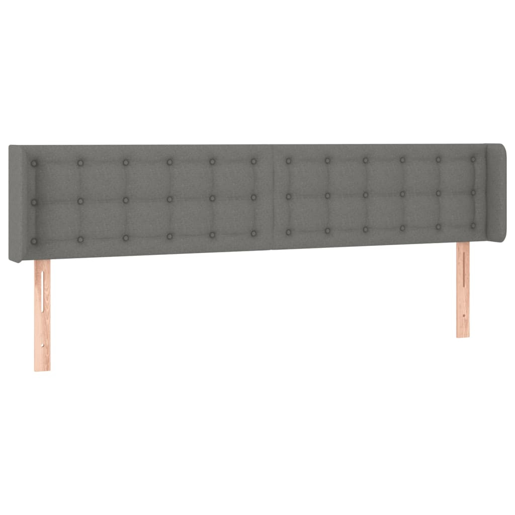 Wezgłowie Szary 163 x 16 x 78/88 cm Tkanina vidaXL