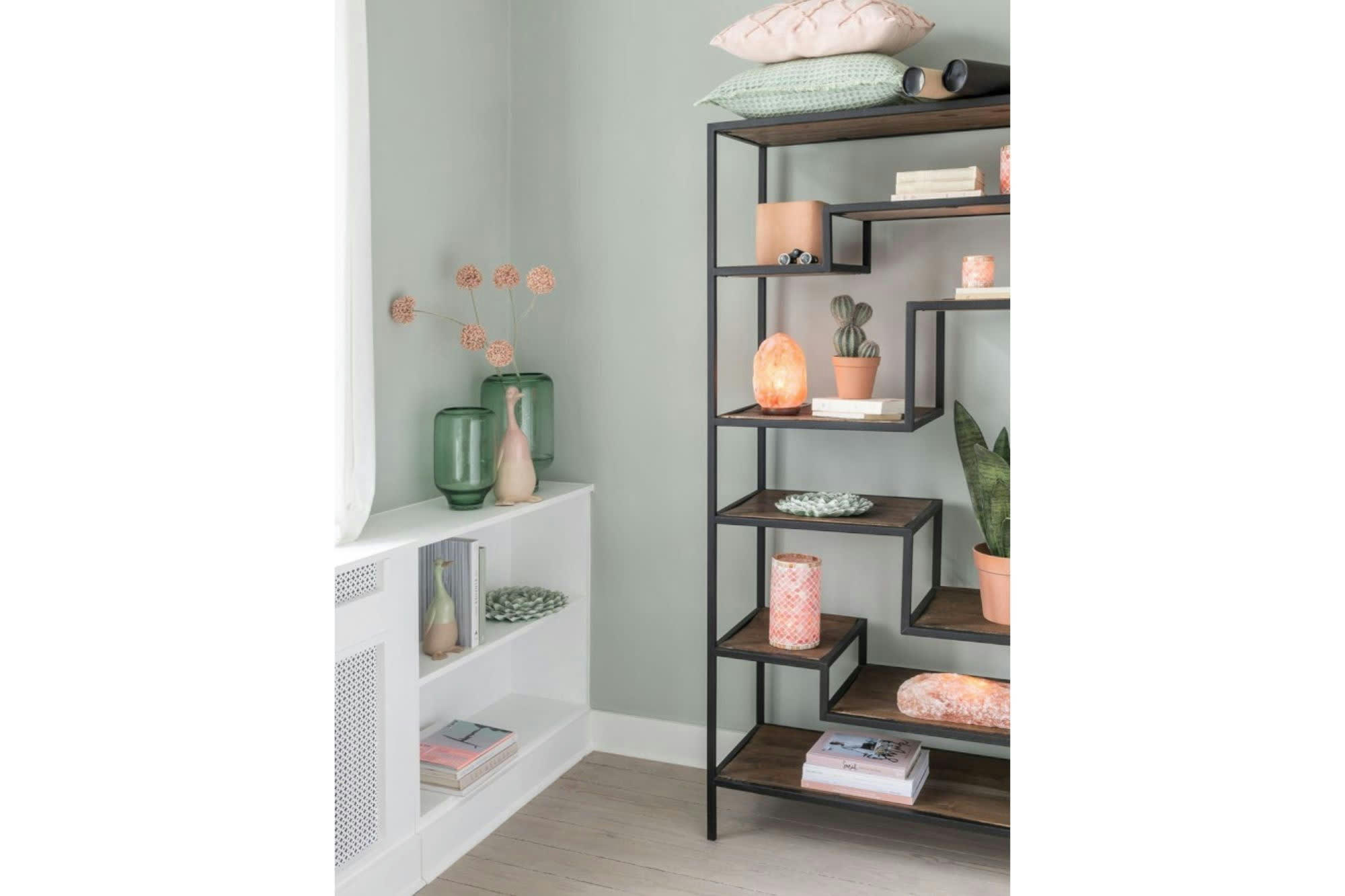 LABY - Bibliothèque déstructurée en métal 9 tablettes