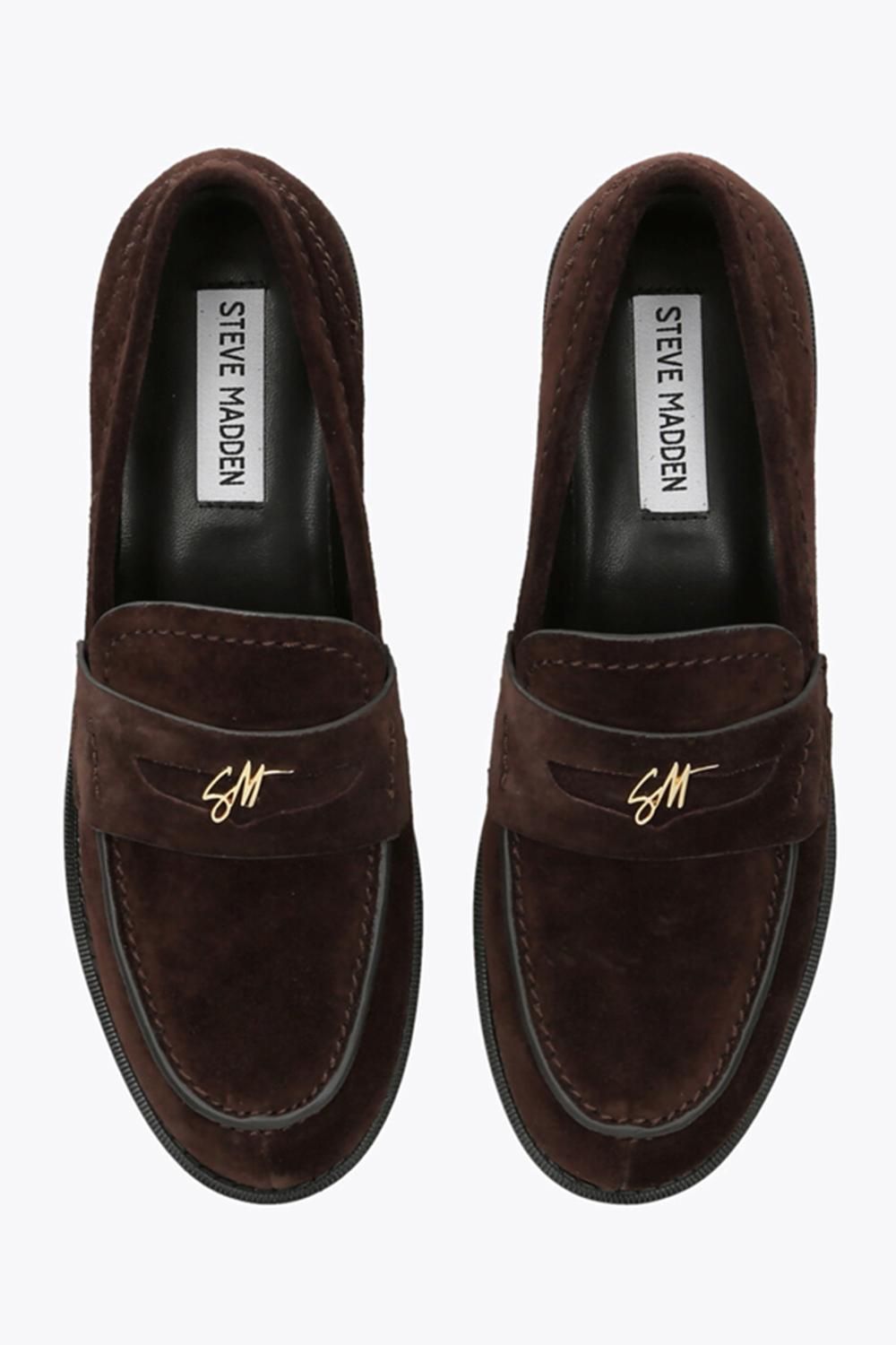 STEVE MADDEN Motor Brown Suede' Suede Flats