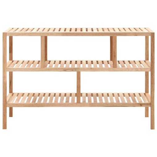 NNEVL Bathroom Shelf Solid Walnut Wood 100x40x65 cm