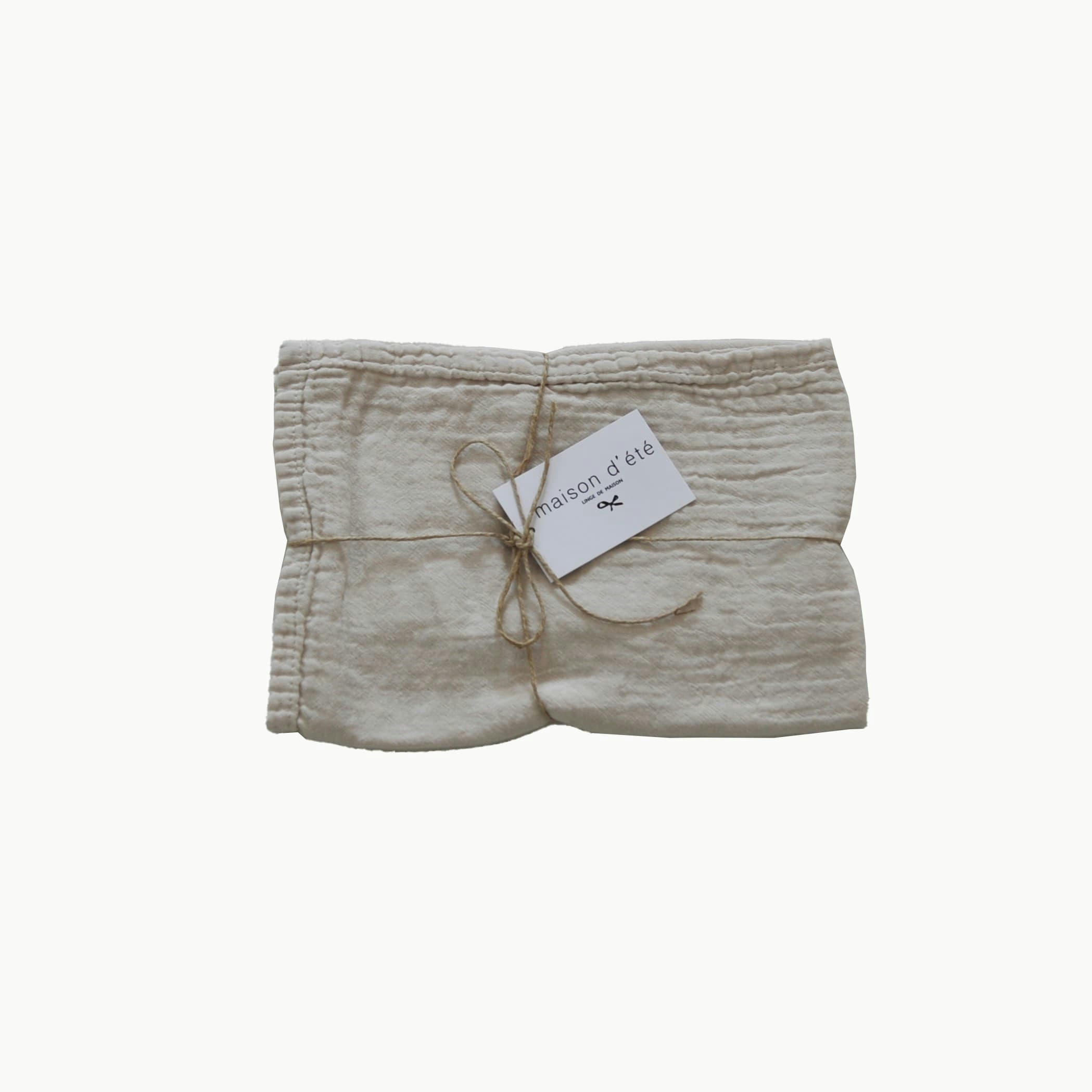 GAZE DE COTON - Serviette de table  gaze de coton ciment 45X45 CM