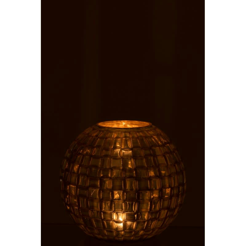 ALARA - Photophore verre gris H27cm