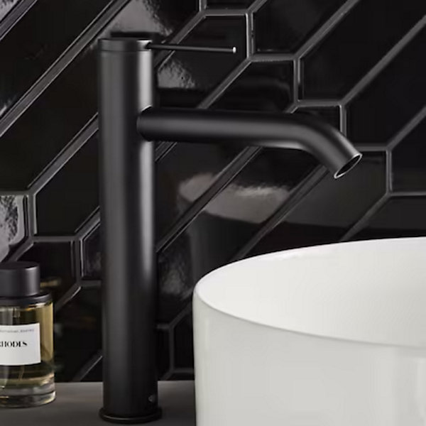 Mitigeur lavabo bec haut JACOB DELAFON Grands Boulevards sans vidage Noir mat