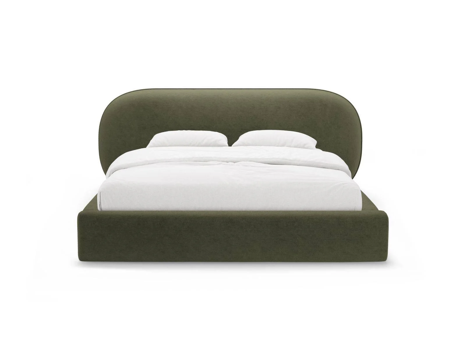 Bedframe Ovalo chenille 160 x 200 met opbergruimte