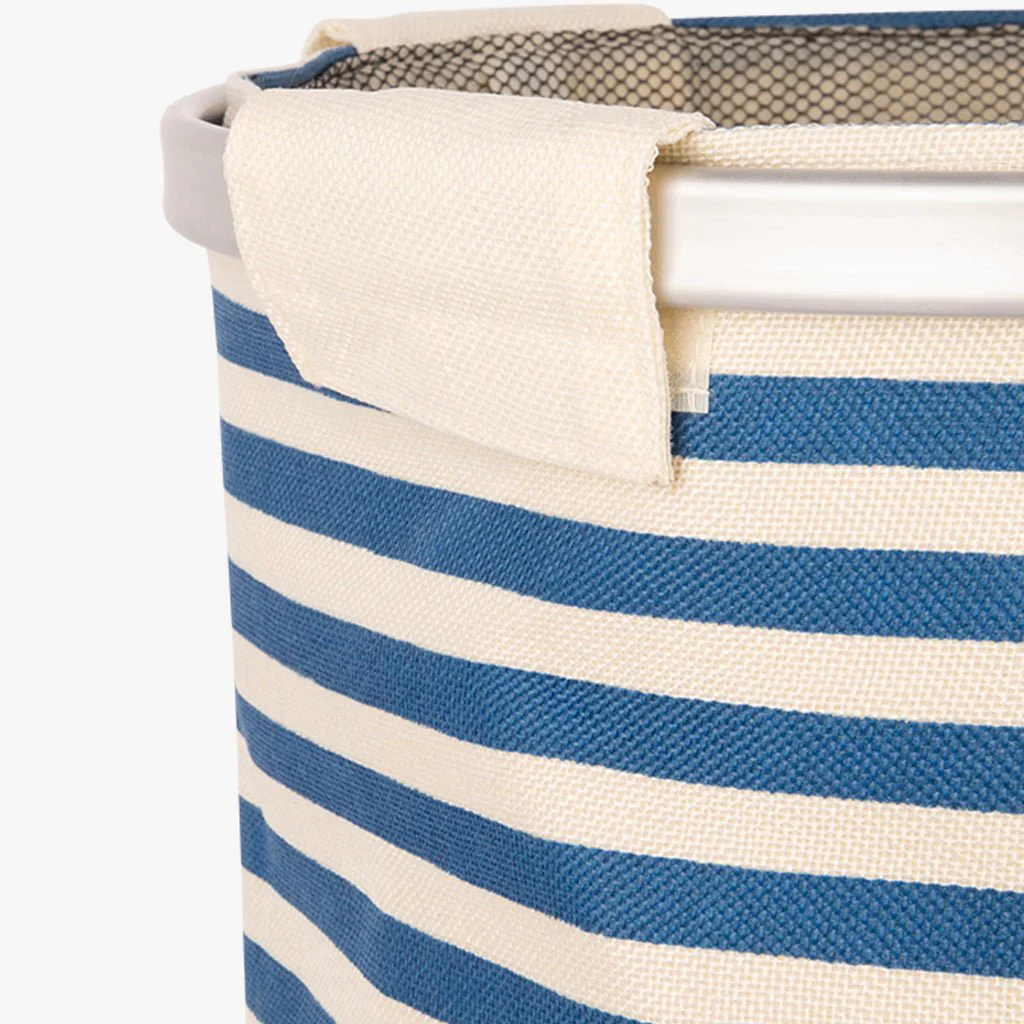 Cesto da roupa às riscas azul 38x54cm NISI