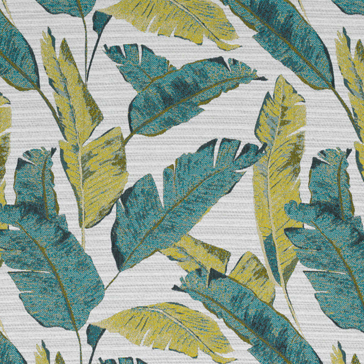 - Rideau tamisant à motif plumes polyester vert 135x240 cm