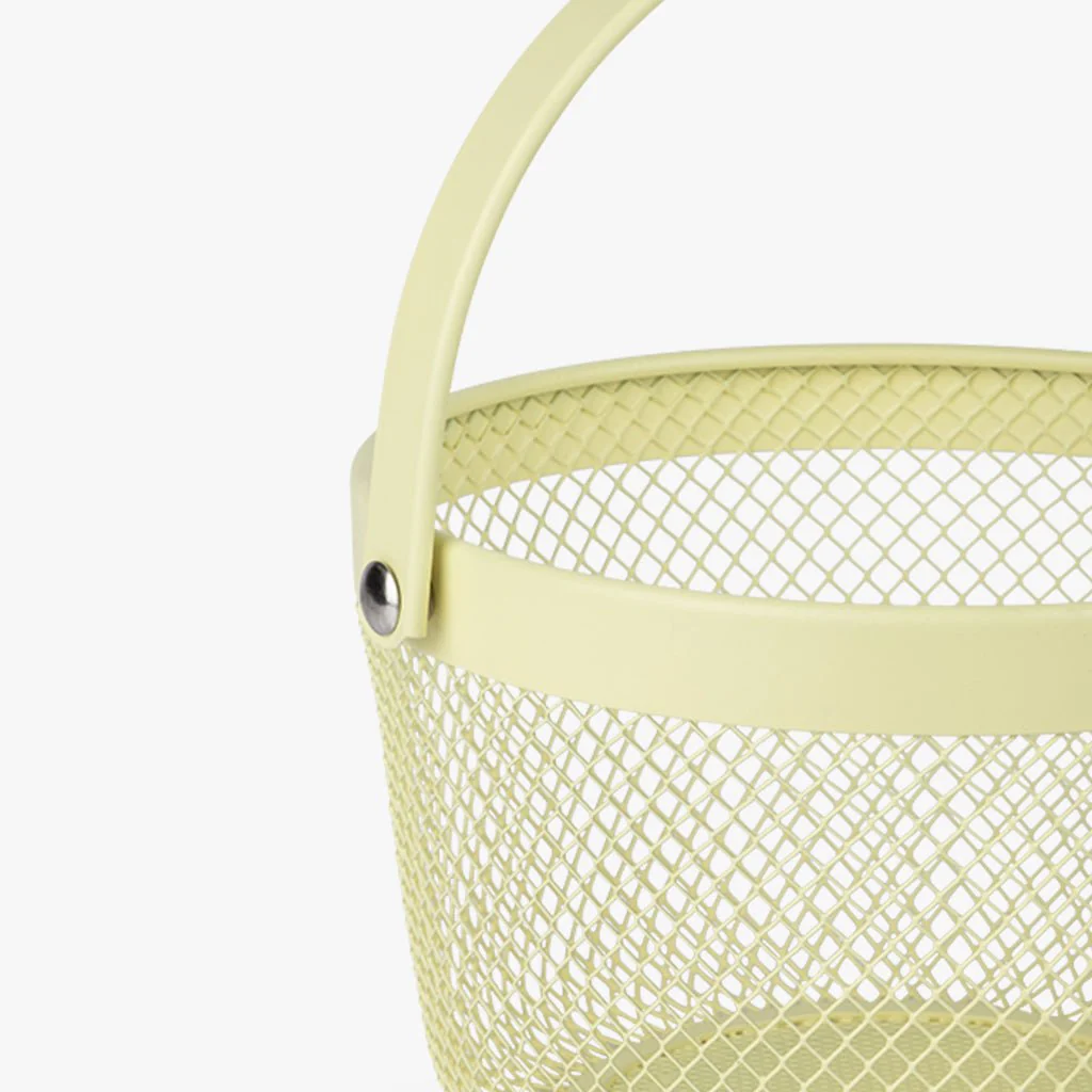 Cesto de Metal Amarelo SUMMER PASTELS