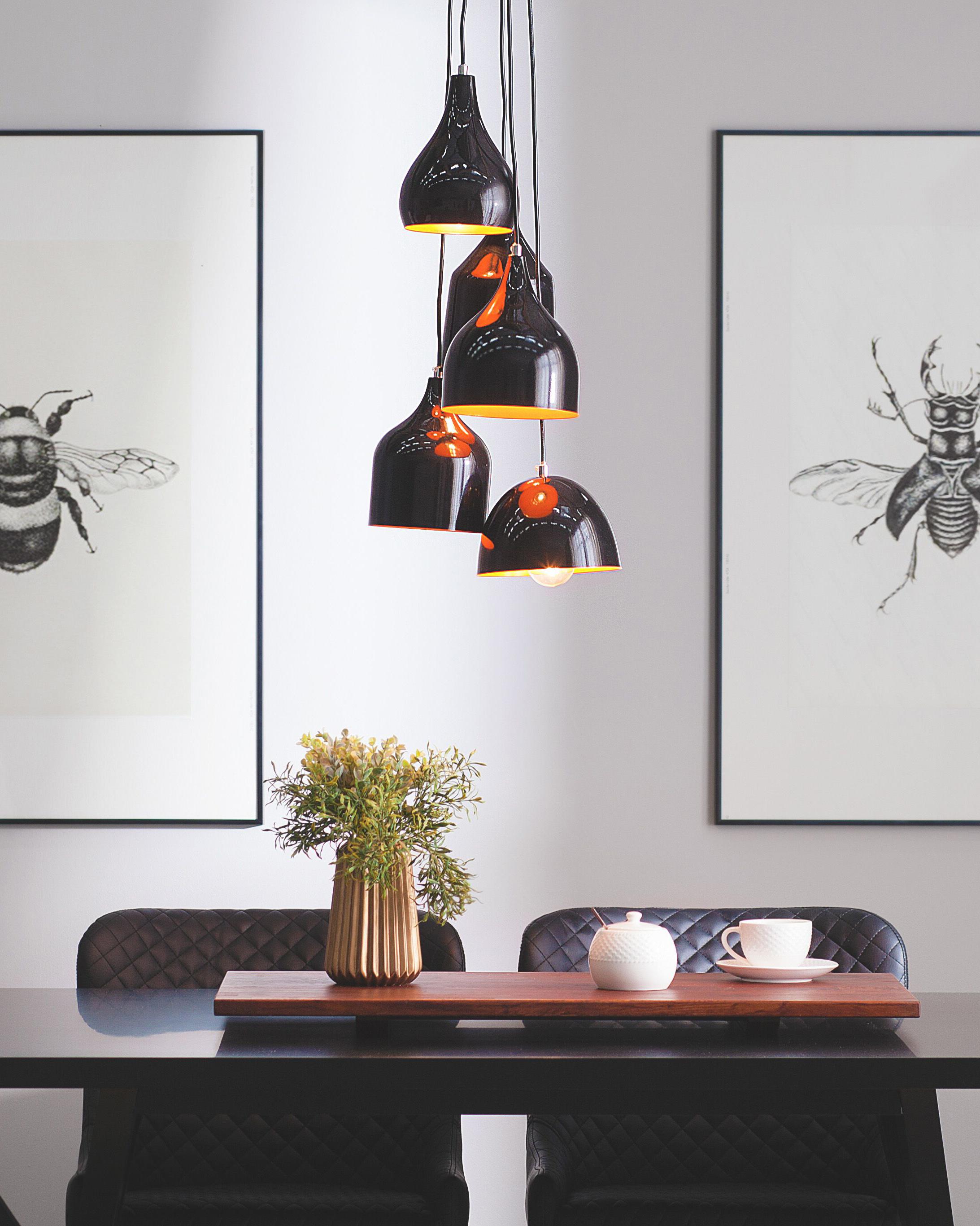 Pendant Lamp SAVIO Metal Golden Brown Black